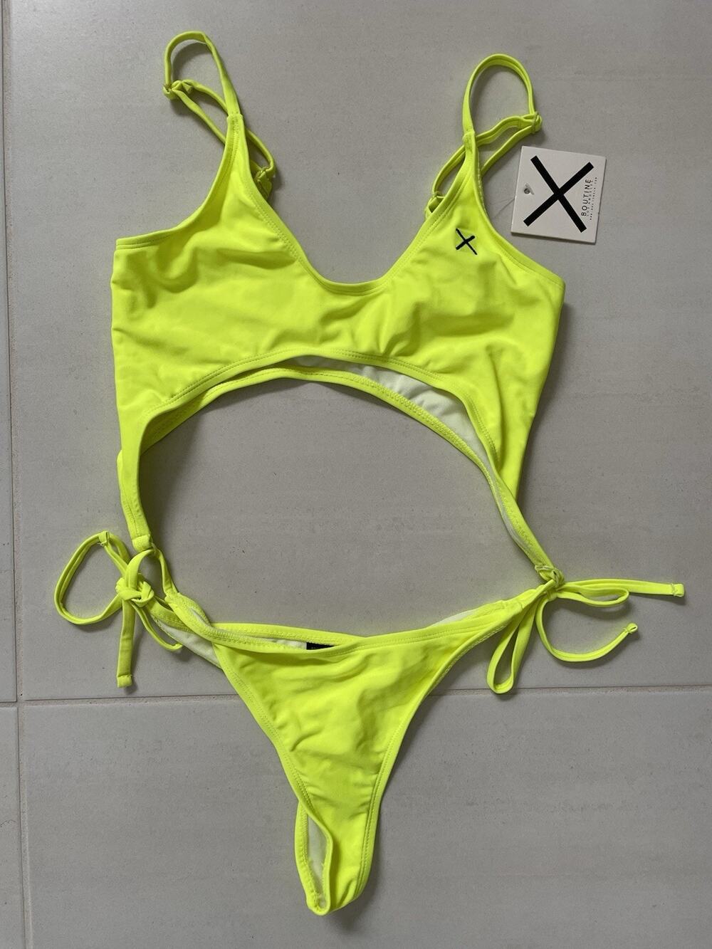 Boutine LA Swim Two Piece One Piece Monokini Swimsuit Summer Beach Sour Lemon